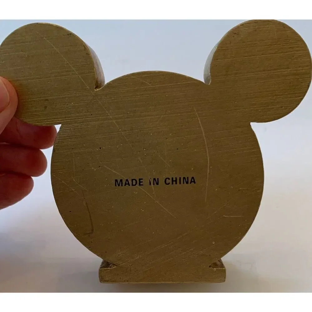 Vintage Mickey Mouse Ears Desktop Clock Needs New Battery Walt Disney